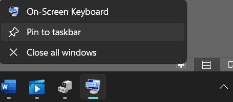 Pin to taskbar - 6 Cara Mengatasi Laptop Tidak Bisa Untuk Ngetik
