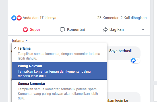 Solusi Atasi Masalah Komentar Relevan atau Terfilter di Postingan FB dan FB Ads