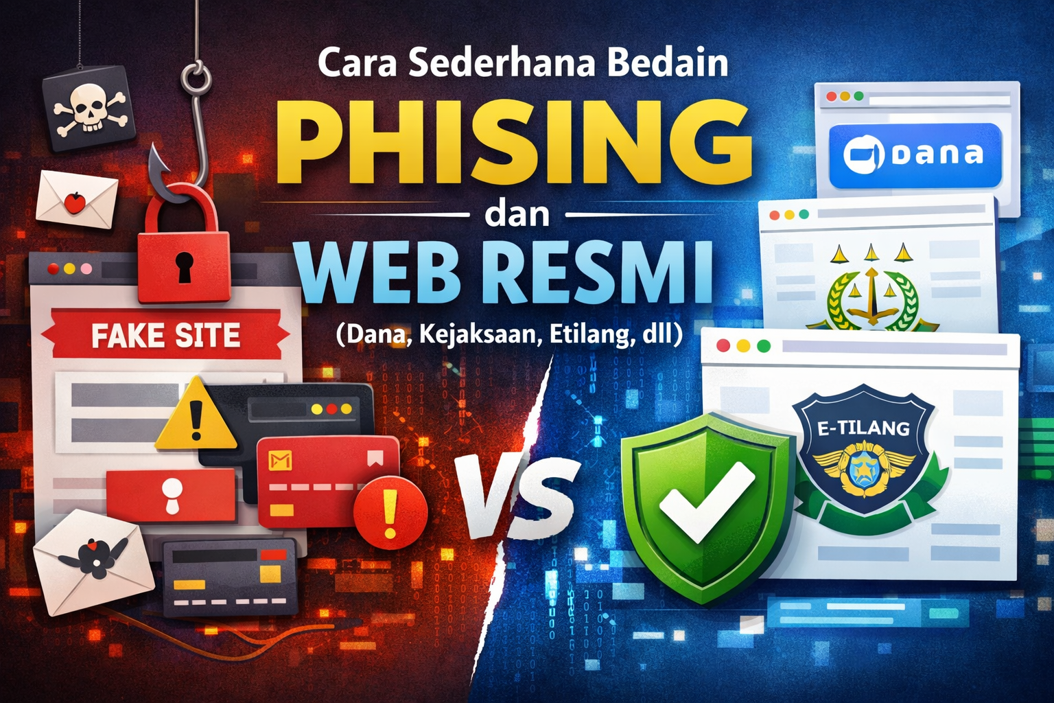 Cara Sederhana Bedain Phising dan Web Resmi (Dana, Kejaksaan, Etilang, dll)